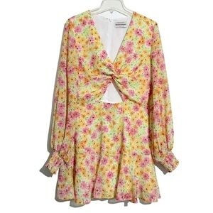 Finders Keepers Floral Dress with Knot Detail